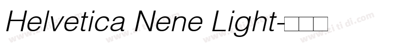 Helvetica Nene Light字体转换